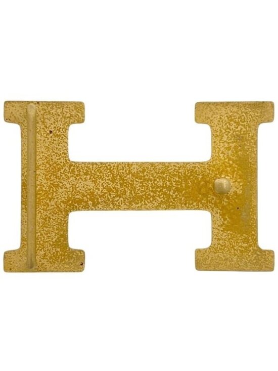 Hermes Belt Yellow Green Constance Waist 63 30 Togo Leather Logo Buckle main image 4
